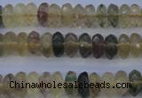 CFL142 15.5 inches 5*10mm faceted rondelle yellow fluorite beads