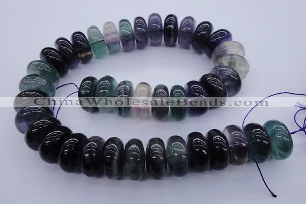 CFL145 15.5 inches 10*20mm rondelle natural fluorite beads