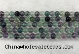 CFL1462 15.5 inches 8mm round A grade fluorite gemstone beads