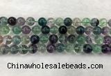 CFL1464 15.5 inches 12mm round A grade fluorite gemstone beads
