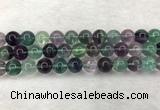 CFL1465 15.5 inches 13mm round A grade fluorite gemstone beads