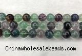 CFL1466 15.5 inches 16mm round A grade fluorite gemstone beads