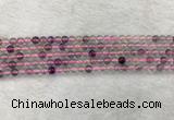 CFL1480 15.5 inches 4mm round rainbow fluorite gemstone beads