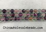 CFL1483 15.5 inches 10mm round rainbow fluorite gemstone beads