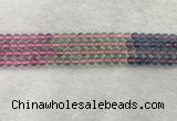 CFL1489 15.5 inches 6mm round rainbow fluorite gemstone beads