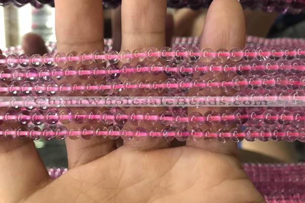 CFL1495 15.5 inches 4mm round purple fluorite gemstone beads