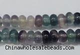 CFL156 15.5 inches 5*8mm rondelle natural fluorite gemstone beads