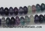 CFL157 15.5 inches 6*10mm rondelle natural fluorite gemstone beads