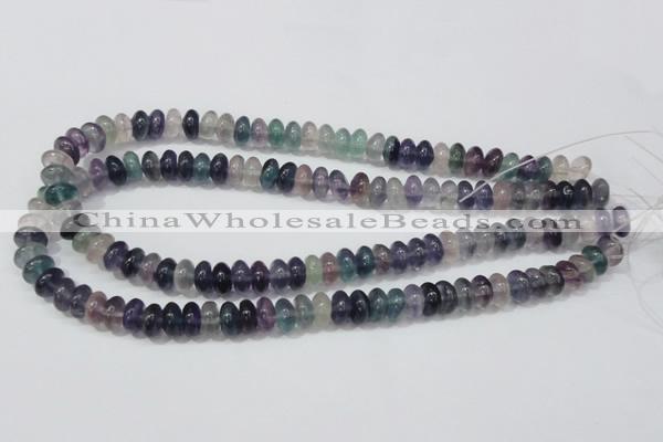 CFL157 15.5 inches 6*10mm rondelle natural fluorite gemstone beads