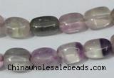 CFL162 15.5 inches 9*13mm nugget natural fluorite beads wholesale