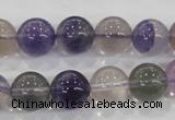 CFL204 15.5 inches 12mm round purple fluorite gemstone beads wholesale