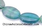 CFL23  A- grade oval 20*30mm natural fluorite beads Wholesale