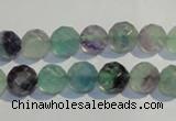CFL252 15.5 inches 8mm faceted round natural fluorite beads