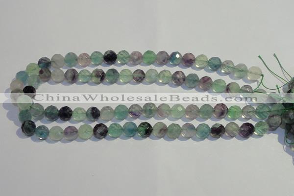 CFL252 15.5 inches 8mm faceted round natural fluorite beads