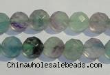 CFL253 15.5 inches 10mm faceted round natural fluorite beads