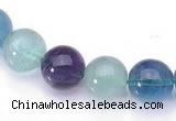 CFL29 16 inch B grade 10mm round natural fluorite gemstone beads