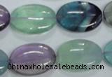 CFL318 15.5 inches 18*25mm oval natural fluorite beads wholesale