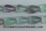 CFL328 15.5 inches 8*14mm teardrop natural fluorite beads