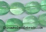 CFL340 15.5 inches 15*20mm nugget natural green fluorite beads