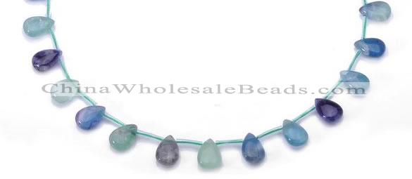 CFL37 B grade 12*16mm teardrop natural fluorite gemstone beads