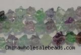 CFL480 15.5 inches 6*6mm carved cube natural fluorite beads