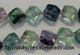 CFL485 15.5 inches 8*8mm cube natural fluorite beads