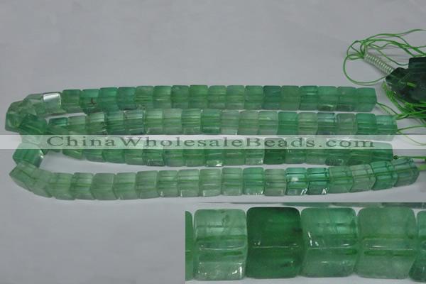 CFL633 15.5 inches 10*10mm cube green fluorite beads wholesale