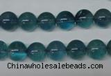 CFL663 15.5 inches 10mm round AB grade blue fluorite beads wholesale