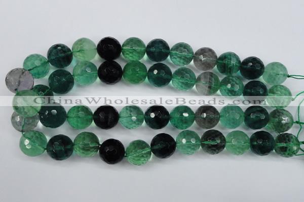 CFL67 15.5 inches 18mm faceted round A grade natural fluorite beads