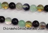 CFL752 15.5 inches 8mm round rainbow fluorite gemstone beads