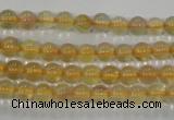 CFL800 15.5 inches 4mm round yellow fluorite gemstone beads