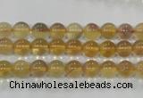 CFL801 15.5 inches 6mm round yellow fluorite gemstone beads