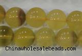 CFL805 15.5 inches 14mm round yellow fluorite gemstone beads