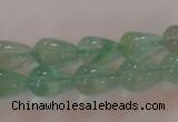 CFL860 15.5 inches 8*12mm teardrop green fluorite gemstone beads