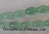 CFL862 15.5 inches 8*12mm rice green fluorite gemstone beads