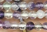 CFL910 15.5 inches 4mm round purple fluorite beads wholesale