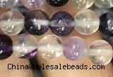 CFL911 15.5 inches 6mm round purple fluorite beads wholesale