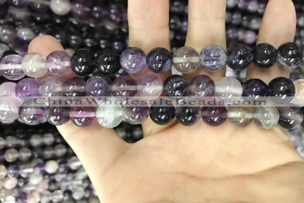 CFL913 15.5 inches 10mm round purple fluorite beads wholesale