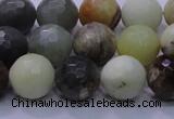 CFW05 15.5 inches 12mm faceted round flower jade beads wholesale