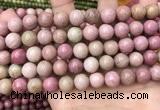 CFW47 15.5 inches 10mm round pink wooden jasper beads wholesale