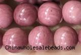 CFW51 15.5 inches 6mm round natural pink wooden jasper beads