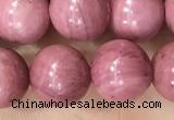 CFW52 15.5 inches 8mm round natural pink wooden jasper beads