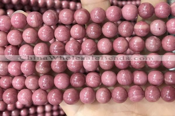 CFW52 15.5 inches 8mm round natural pink wooden jasper beads