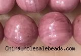 CFW54 15.5 inches 12mm round natural pink wooden jasper beads