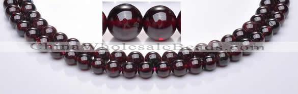 CGA07 multi sizes round natural garnet gemstone beads Wholesale