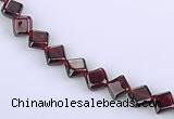 CGA11 15 inches 6*6mm rhombic garnet  gemstone beads Wholesale