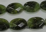 CGA110 15.5 inches 15*20mm faceted oval natural green garnet beads