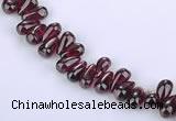 CGA14 15 inches 4*7mm teardrop garnet gemstone beads Wholesale