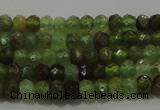 CGA145 15.5 inches 2.5*4mm faceted rondelle natural green garnet beads