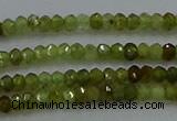 CGA155 15.5 inches 2*2.5mm faceted rondelle green garnet beads